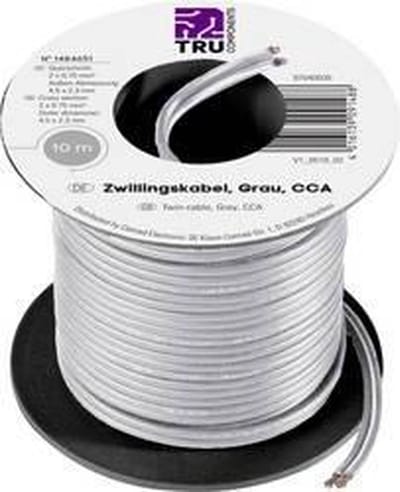 TRU COMPONENTS 93030c503 Draad 0.75 mm² Grijs 10 m