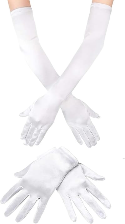 Elegante Lange Opera Handschoenen voor Dames - 2 Paar Avondhandschoenen in Stijl van de Jaren '20 voor Halloween en Feestjes