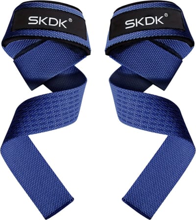 Nivard Wrist Wraps - Lifting Straps - Crossfit Grips - Polsband - Krachttraining - Fitness - Deadlift - Sport - Blauw
