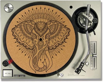 Slipmatten Kurk - Draaitafel Matten - Vinyl Luisteren - Trillingsabsorberend Materiaal - 12 inch Diameter - Naturel