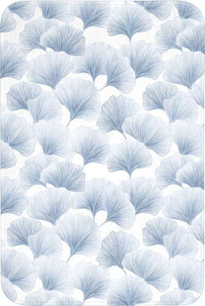 Badmat 60x90 cm - Antislip - Waaier - Modern - Blauw - Badmatten voor badkamer - Badkamermat - Douchemat - Badkamer mat