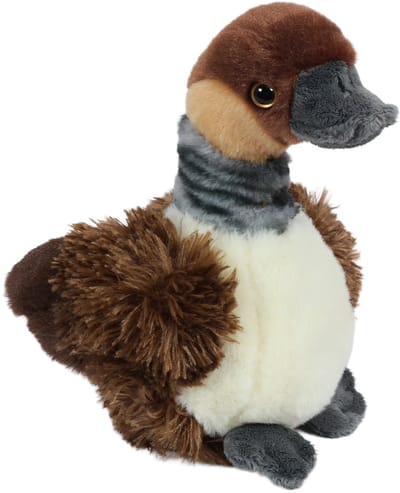 PIA Soft Toys - Pluche Knuffeldier - Eend - bruin - 20 cm