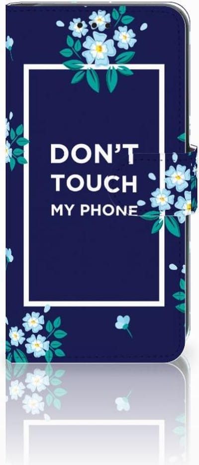 Xiaomi Mi A2 Lite Portemonnee Hoesje Flowers Blue DTMP