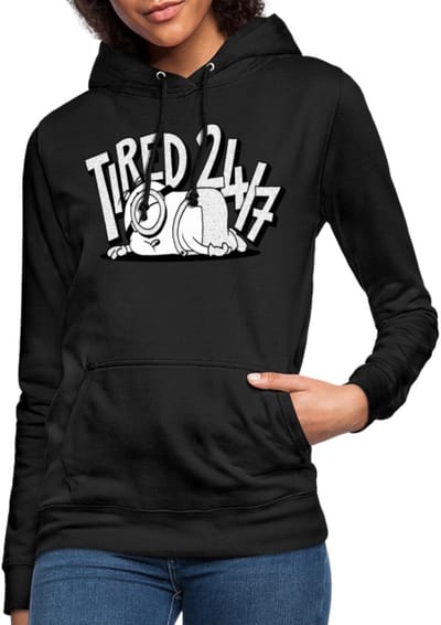 Minions Stuart Tired 24/7 Hoodie Dames