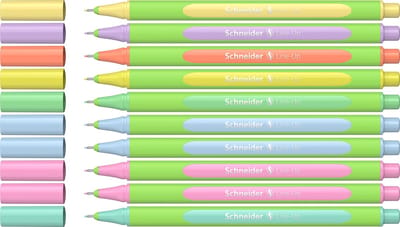 Schneider fineliner - Line-Up – lijnbreedte 0,4mm - pastel - doosje 10 stuks - S-191090