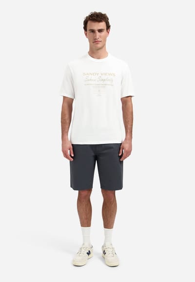 T-shirt met ronde hals en korte mouwen met print