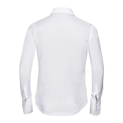 Russell Collection Dames/Dames Ultimate Non-Iron Getailleerde Overhemd met Lange Mouwen (Wit)