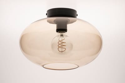 Lumidora Plafondlamp 74442 - Plafonniere - OSLO - E27 - Zwart - Geel - Metaal - ⌀ 30 cm
