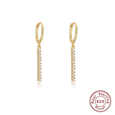 Oorring hanger glitter - goud