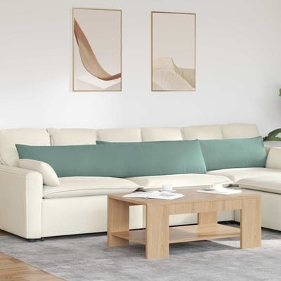 vidaXL - Zitkussens - 2 - pcs - Zeegroen - 200 - x - 40 - cm - Corduroy - stof