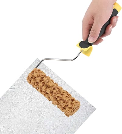Dailygoods- Textuur Verfroller 16 cm - Decoratieve Rubber Roller - Antislip Handgreep - Muurverf - Schildertool - Hoogwaardig Materiaal