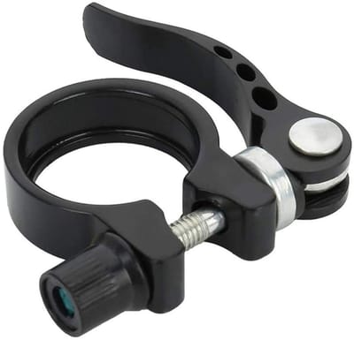 Allecto - Zadelpenklem - Snelspanner - Sterk en licht - Zwart - Fiets zadelpenklem - Perfect voor racefiets en MTB - 27,2 / 28,6 mm