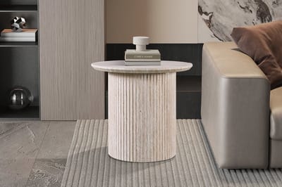 Salontafel Lagos - Ø50x46cm - Travertin
