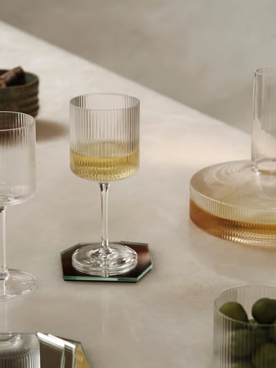 Ferm Living - Shard onderzetter set van 4 - zilver