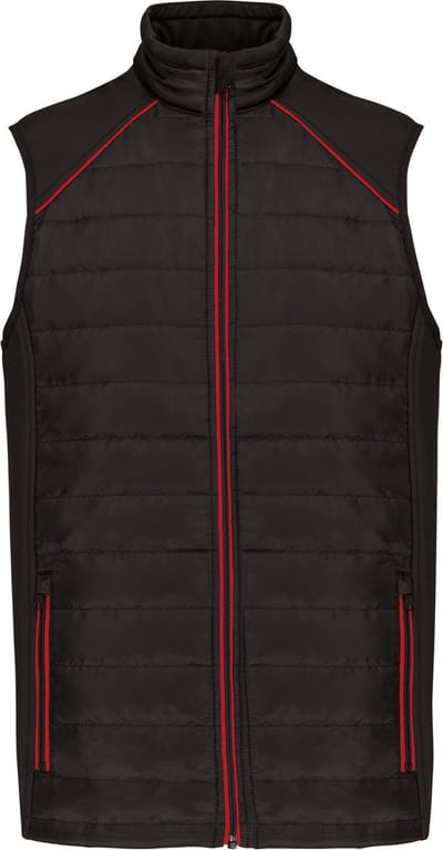 WK. Designed To Work Bodywarmer Day To Day in twee stoffen WK606 - BLACK / RED - XS