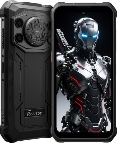 FOSSiBOT F110PRO Robuuste Smartphone - Dual SIM - 8GB RAM - 128GB ROM - 10000mAh - 6,745 inch HD+ IPS Scherm - IP68 Waterdicht Telefoon -Android 15- GPS,NFC,OTG -zwart, ijzergrijs