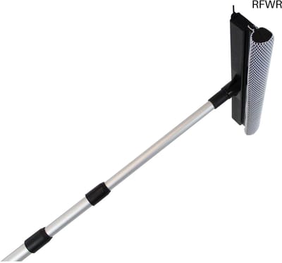 RFWR® Uittrekbare telescoopstang 4 meter met raamwisser en spons - ideaal voor ramen en daken