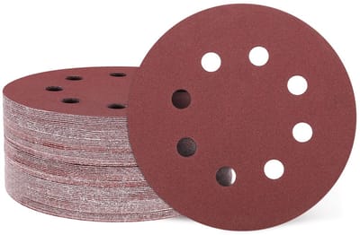 Dailygoods- Schuurschijven 125 mm - 50 stuks - Korrelgrootte 180 - Klittenband - Duurzaam aluminiumoxide - Haak- en lusrug - Schuurpapier