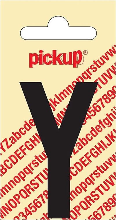 Pickup plakletter Nobel 60 mm zwart Y - 31002060Y