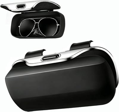 Bril Etui Auto - Brillenhouder Zonneklep - Veilig Opbergen - Bediening Met Eén Hand