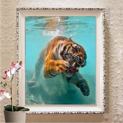 Schilderij Tijger 5D Diamant Borduurwerk Ambachtelijk Schilderen Diy Diamant Borduren Mozaïek Gift Diamond Wall Arts Decor Full Square 20X30CM