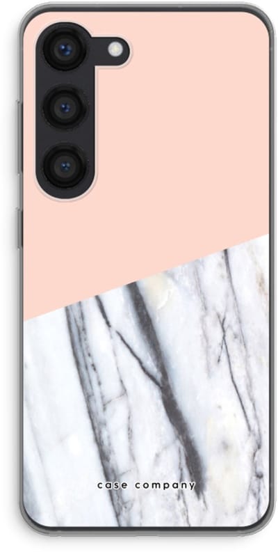 Case Company® - Hoesje geschikt voor Samsung Galaxy S23 hoesje - A touch of peach - Soft Cover Telefoonhoesje - Bescherming aan alle Kanten en Schermrand