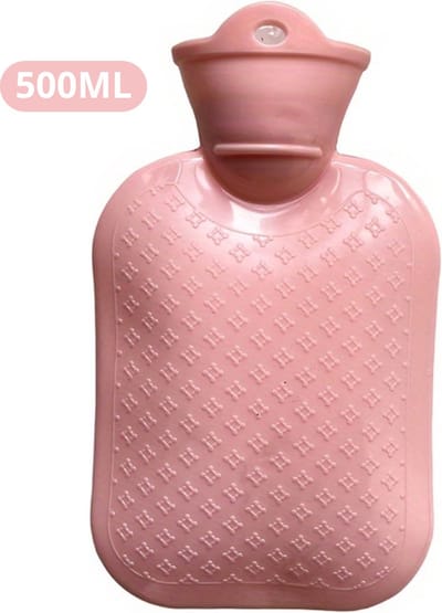 Bovista Warmwaterzak - Warmtekussen - Warmwaterkruik - Warmtekruik - Knuffel - Kruik - Bag - Met Hoes - Roze - 500ML
