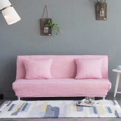 Sofa Sprei Zonder Armleuning Dubbel Elastisch Elastische Sofa Matrasovertrek All-Inclusive Opvouwbare Slaapbankhoes Matrasovertrek 120-155cm