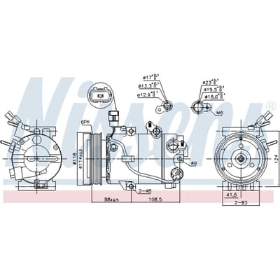 Compressor, airconditioner NISSENS 890564