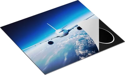 Chefcare Inductie Beschermer Vliegtuig in de Wolken - 60x50 cm - Afdekplaat Inductie - Kookplaat Beschermer - Inductie Mat