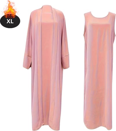 Bovista Islamitische Kleding - Djellaba Dames - Moslim Kleding - Arabisch Dames Kaftan - Alhamdulillah - Roze XL