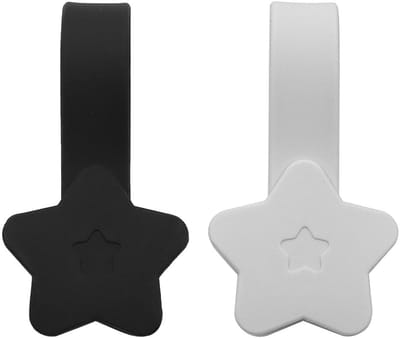 Dailygoods- Hoedclip Magnetisch - 2 Delige Set - Zwart/Beige - Draagbaar Accessoire - Voor Vissershoeden/Zonnehoeden - Extra Sterke Magneten - Hoedhouder