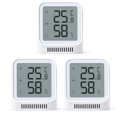 3 Stuks Wifi-Thermometer en Hygrometer voor Binnen met App en Comfortindicator