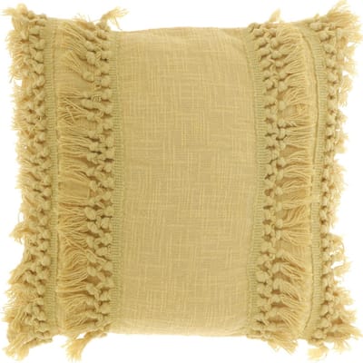 D- Unique Living | Kussen Saba 45x45cm soft yellow | Kussen woonkamer of slaapkamer