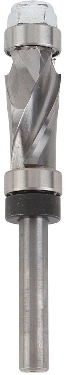 Flush Trim-frees - Verzonken frees Router bit - Houtbewerking precisie - Dubbel spiraalontwerp - 1/4 inch schacht - Zilverkleurig