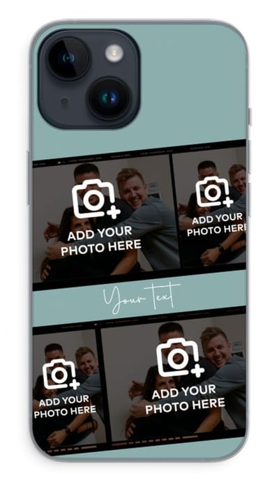 Gepersonaliseerd - Case Company® - Hoesje geschikt voor iPhone 14 hoesje - Filmrol N°2 - Soft Cover Telefoonhoesje - Bescherming aan alle Kanten en Schermrand