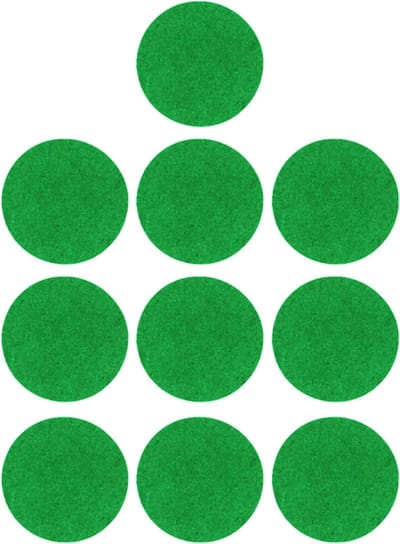 Air Hockey Vilt Pads - Pusher Vervanging - Spel Verbetering - Polyestervezel Materiaal - 10 Stuks 74 mm - Afgebeeld