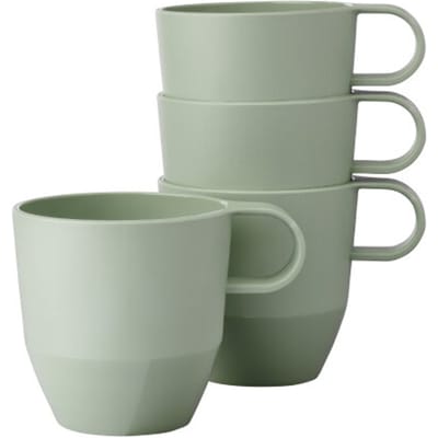 Mepal Sale - Outlet -  Mok Silueta 300 ml set 4 stuks - Nordic sage - campingservies - buitenservies