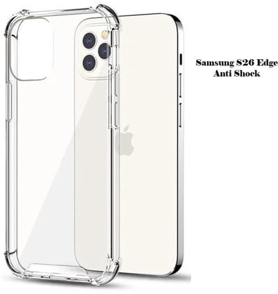 Eisenz King Kong Transparant Shockproof Hoesje Geschikt voor Samsung S26 Edge – Anti-Slip TPU – Valbestendig – Airbag Hoeken – Krasvast – Transparant Telefoonhoesje