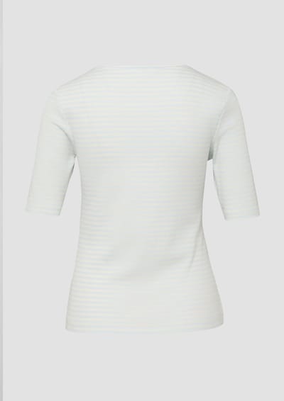 Gestreept T-shirt van zachte gemengde katoenjersey met artwork voor vrouwen s.Oliver