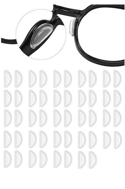 Dailygoods- Neuskussens 24 Paar - Zelfklevende D-vormige Siliconen - Antislip - Zacht en Comfortabel - 3 mm Dikte - Geschikt voor Brillen - Brilpads