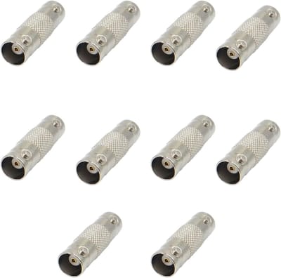 BNC Koppelingen - Verlengkabel Adapters - Beveiligingscamera Aansluiten - Schroefontwerp Zonder Lassen - 10 Stuks - Metaal