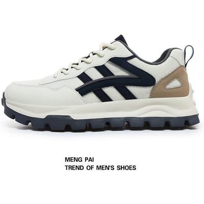 Herenschoenen Lente en Zomer Nieuwe Lichtgewicht Comfortabele Verhoogde Papa Schoenen Heren Platform Casual Schoenen Modieuze Sportschoenen 44 white