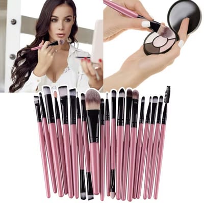 CHPN - Make-up Kwastenset - Make-up kwasten - 20-delige -Make-Up Kwasten Set - Penseeltjes - Cadeau - Make-up aanbrengen - Kwastjes - Oogschaduwkwast - Foundationkwast - Blush - Roze