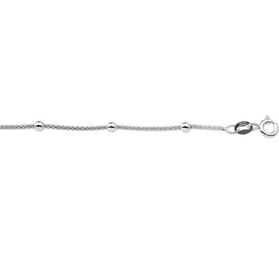 YO&NO - Ketting - Zilver - Gevlochten - Getordeerd - Bolletjes - 3,0mm - 45cm - Sieraden vrouw - Gerhodineerd - Zilver 925
