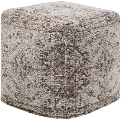 MEERUT - Poef - Taupe - 42 cm - Katoen