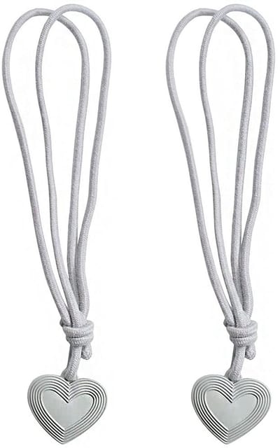Dailygoods- Gordijn Tieback - 2 Stuks - Hartvormig Ontwerp - Hars - Duurzaam - Woondecoratie - Magnetische Clips - Gordijnclips