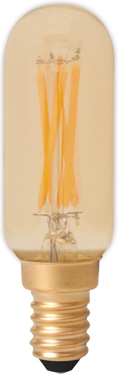 2 stuks Calex LED - buislamp - 3,5W(25W) E14 - Gold -Goud - Dimbaar met Led dimmer