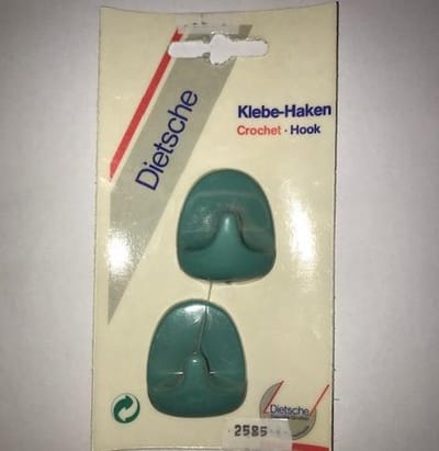 Universele handdoekhaken zelfklevend (setje van 2) blauw-groen