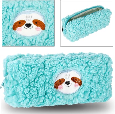 Pluche Etui, Blauwe Luiaard Pouch
